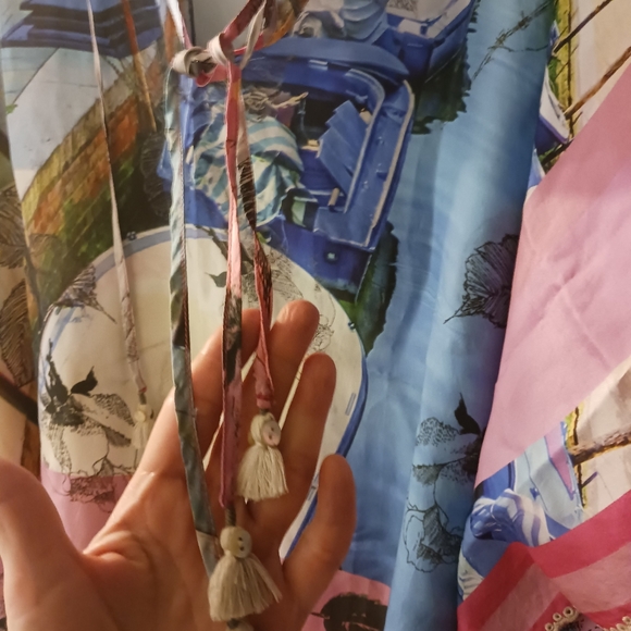 Multi Color Silk Beach Kimono - Picture 10 of 16